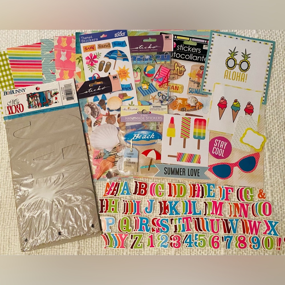 Beach Brag Book & More Scrapbook Lot